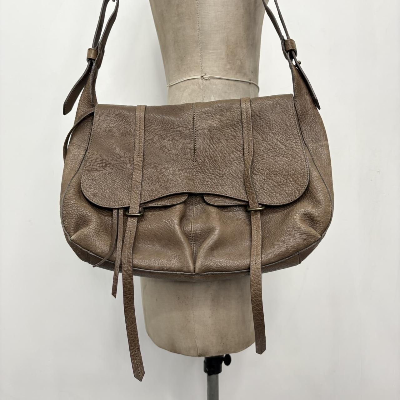 Tan slouchy leather bag