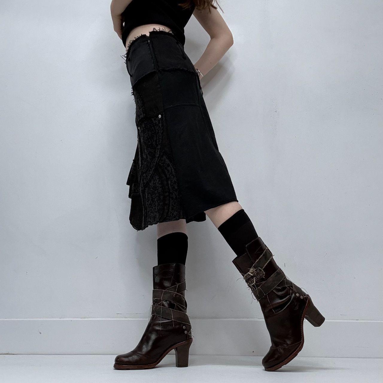 Black asymmetric grunge fairy skirt