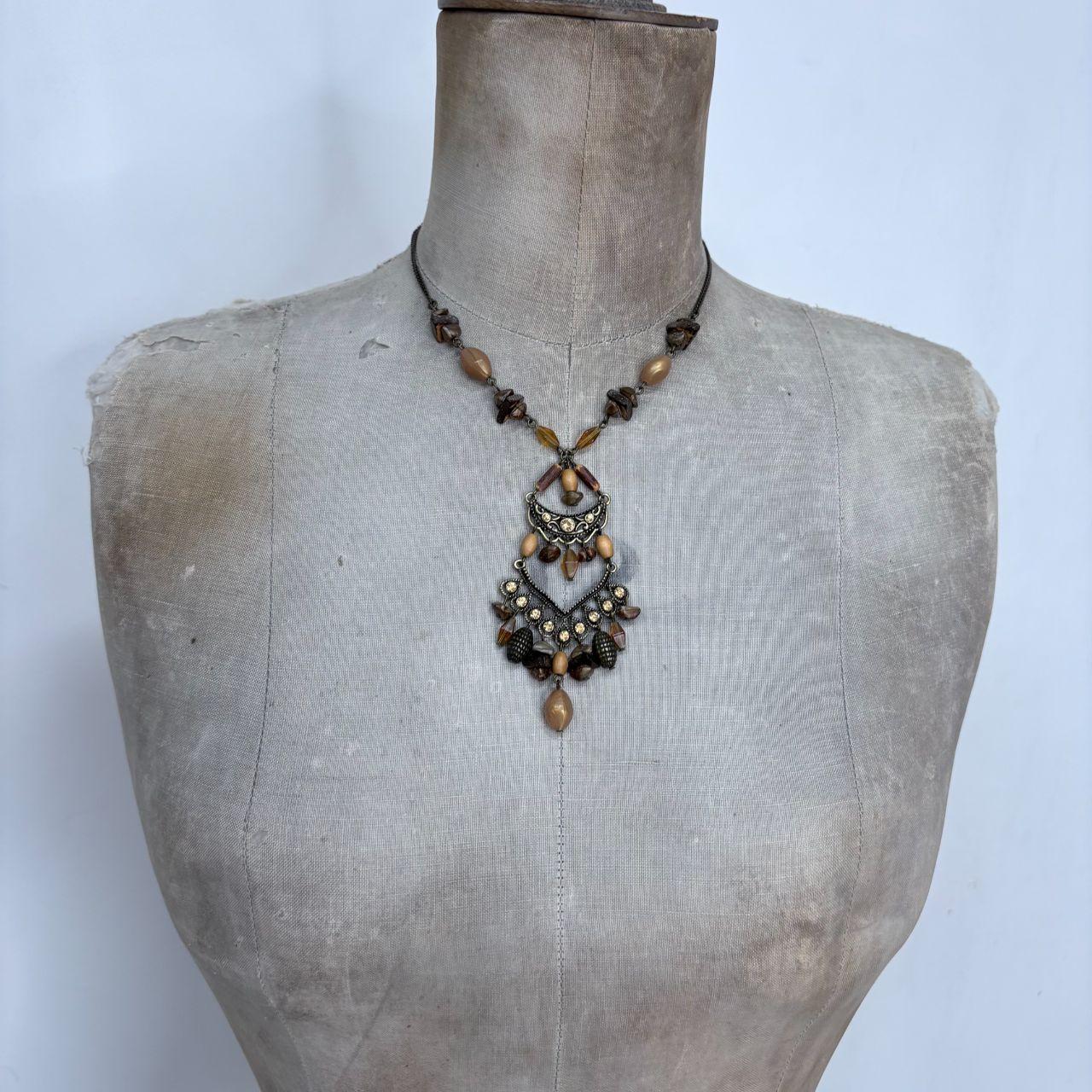 Beaded gothic grunge necklace