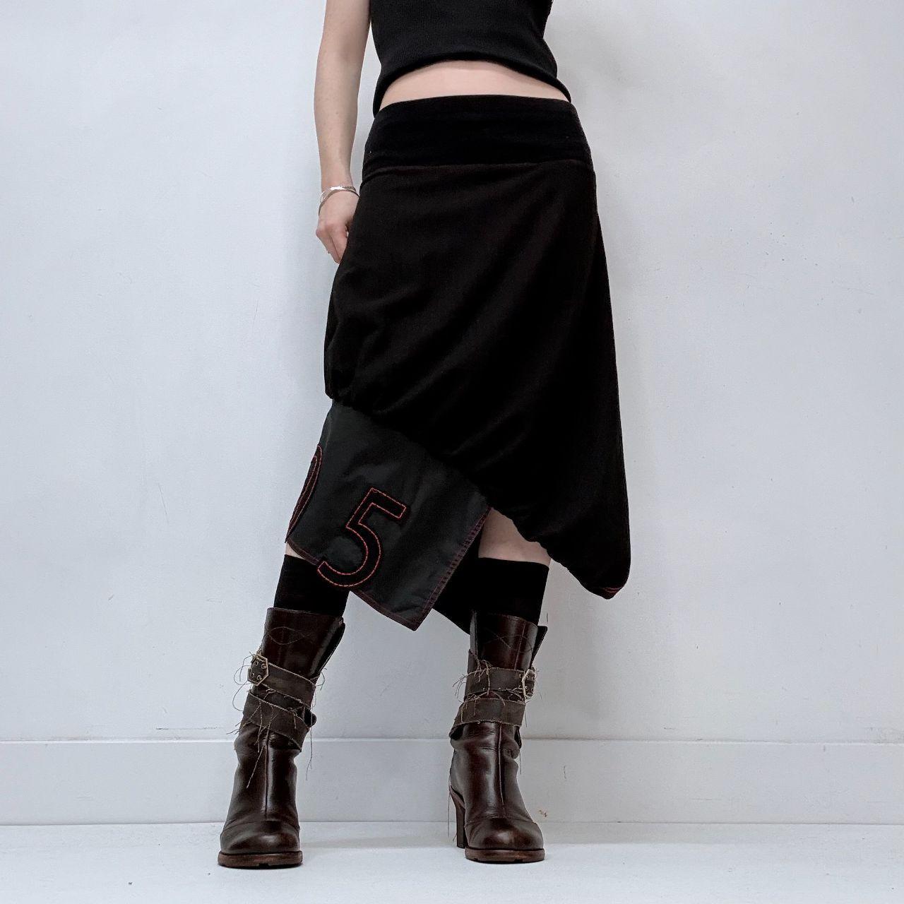 Black pinstripe puff cop copine skirt