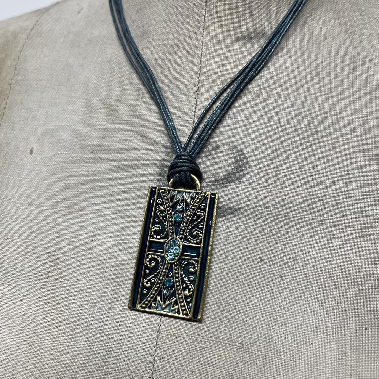 Boho hippie engraved fairy necklace