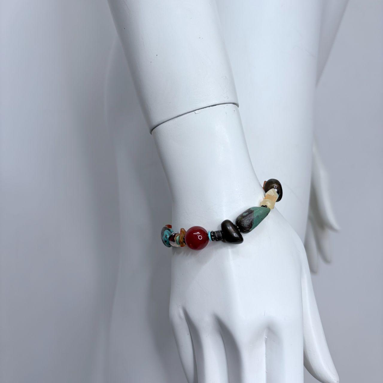 Gemstone beaded boho bracelet