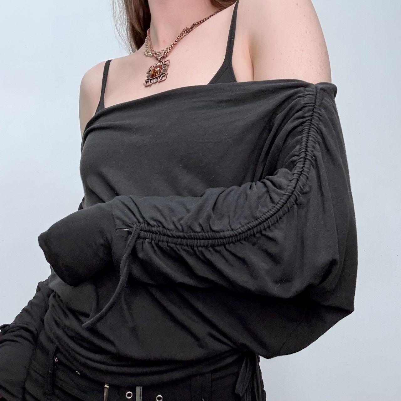 Black slouchy off the shoulder top