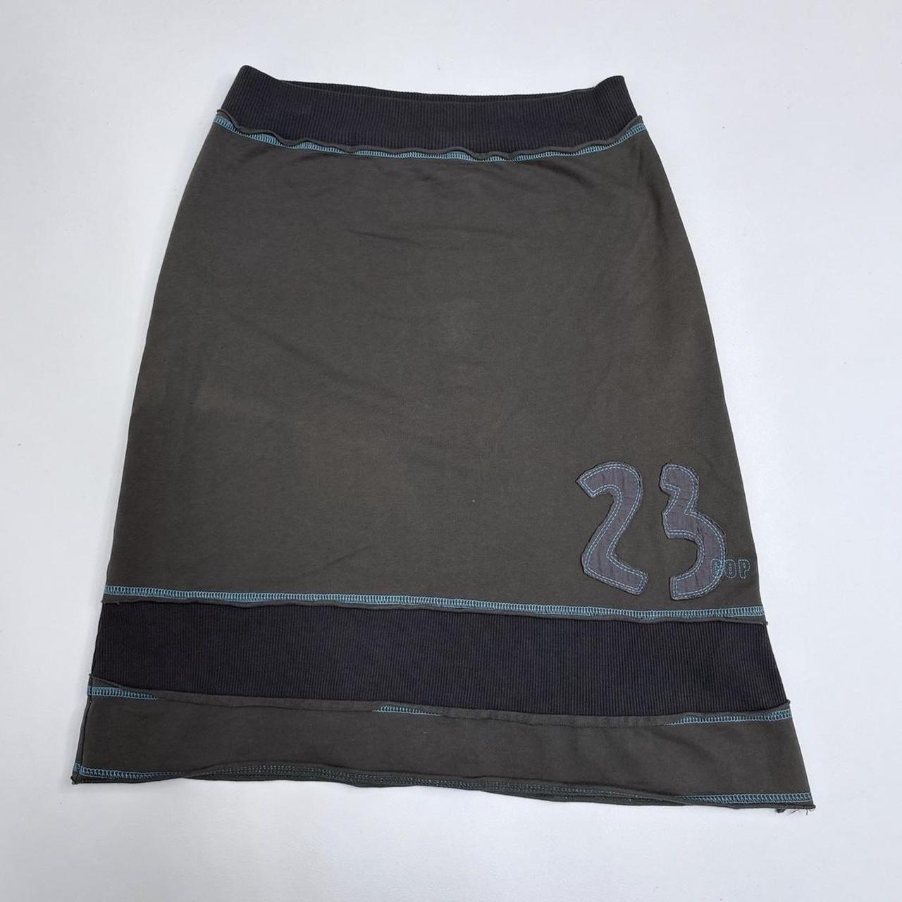 Khaki cop copine jersey midi skirt