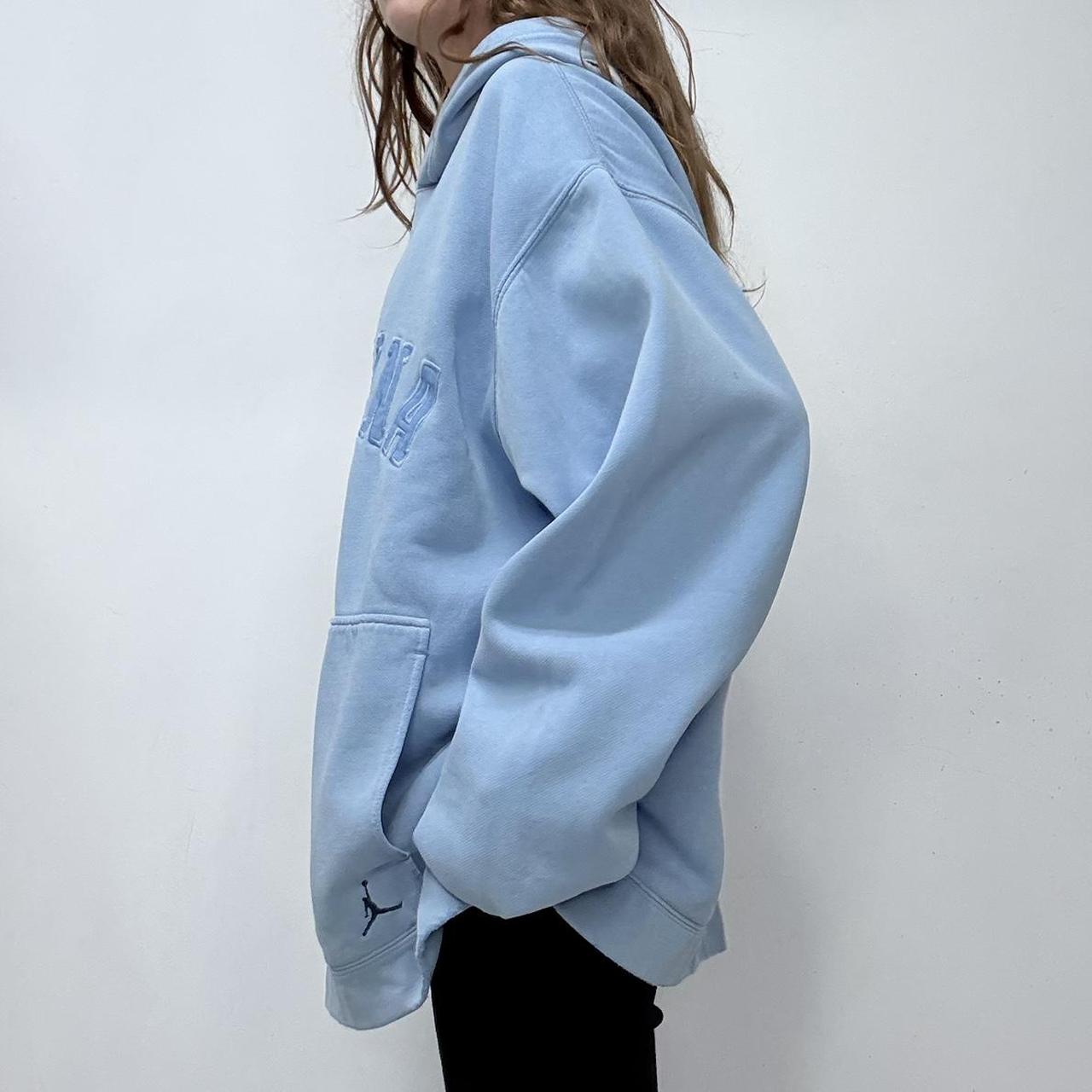 Oversized baby blue varsity hoodie