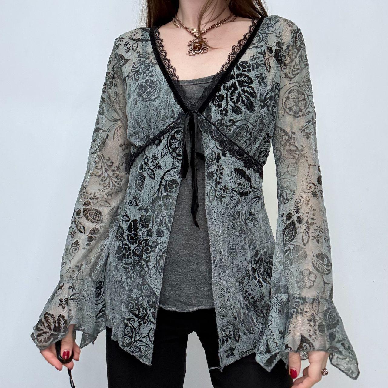 Flared mesh boho fairy shirt