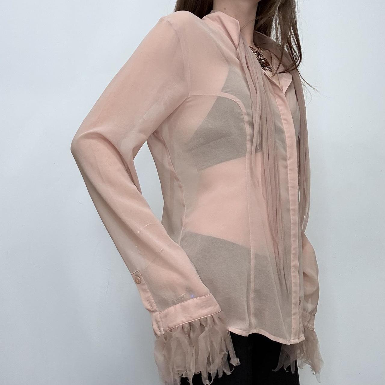 Sheer pink flared fairy shirt