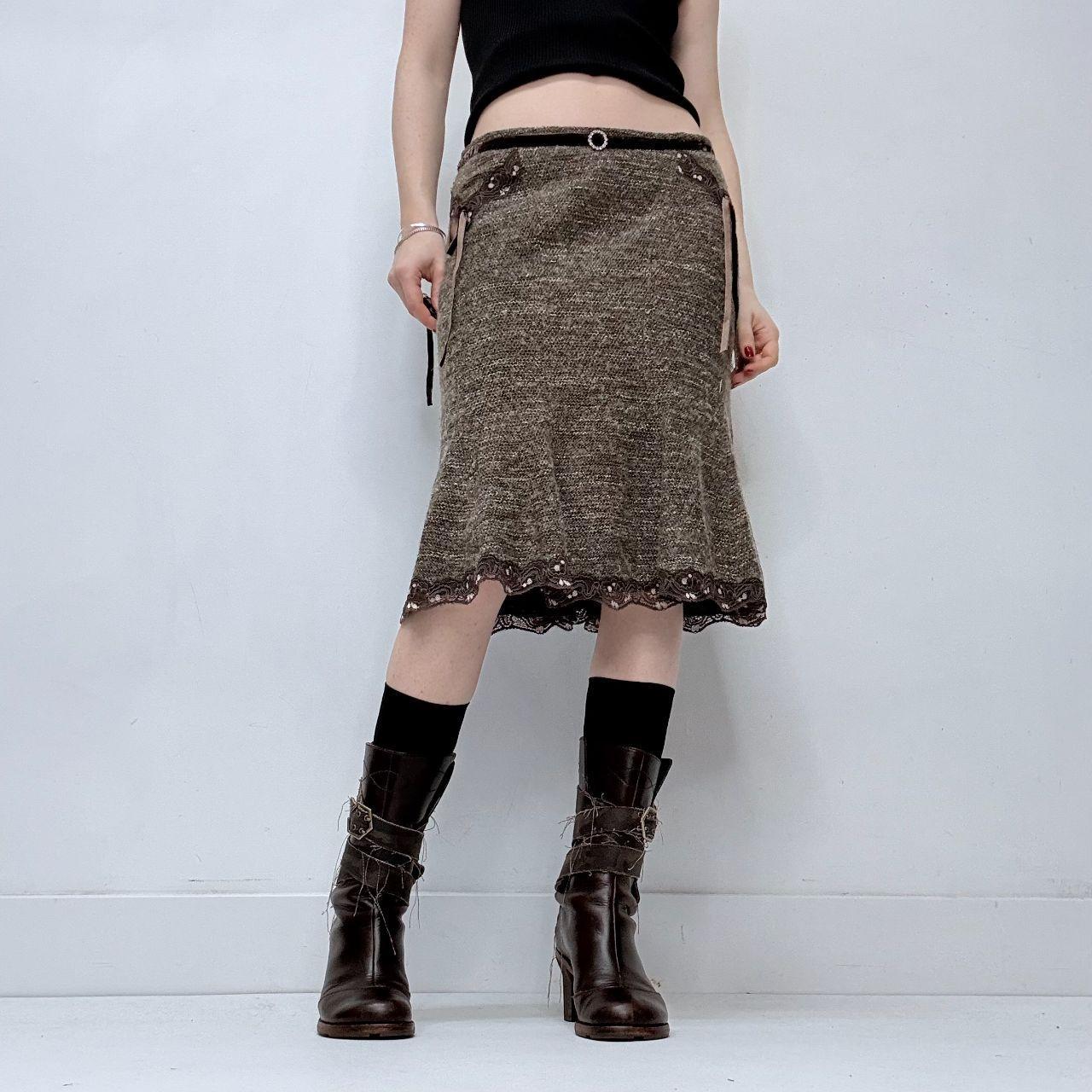 Brown flared fairy skirt