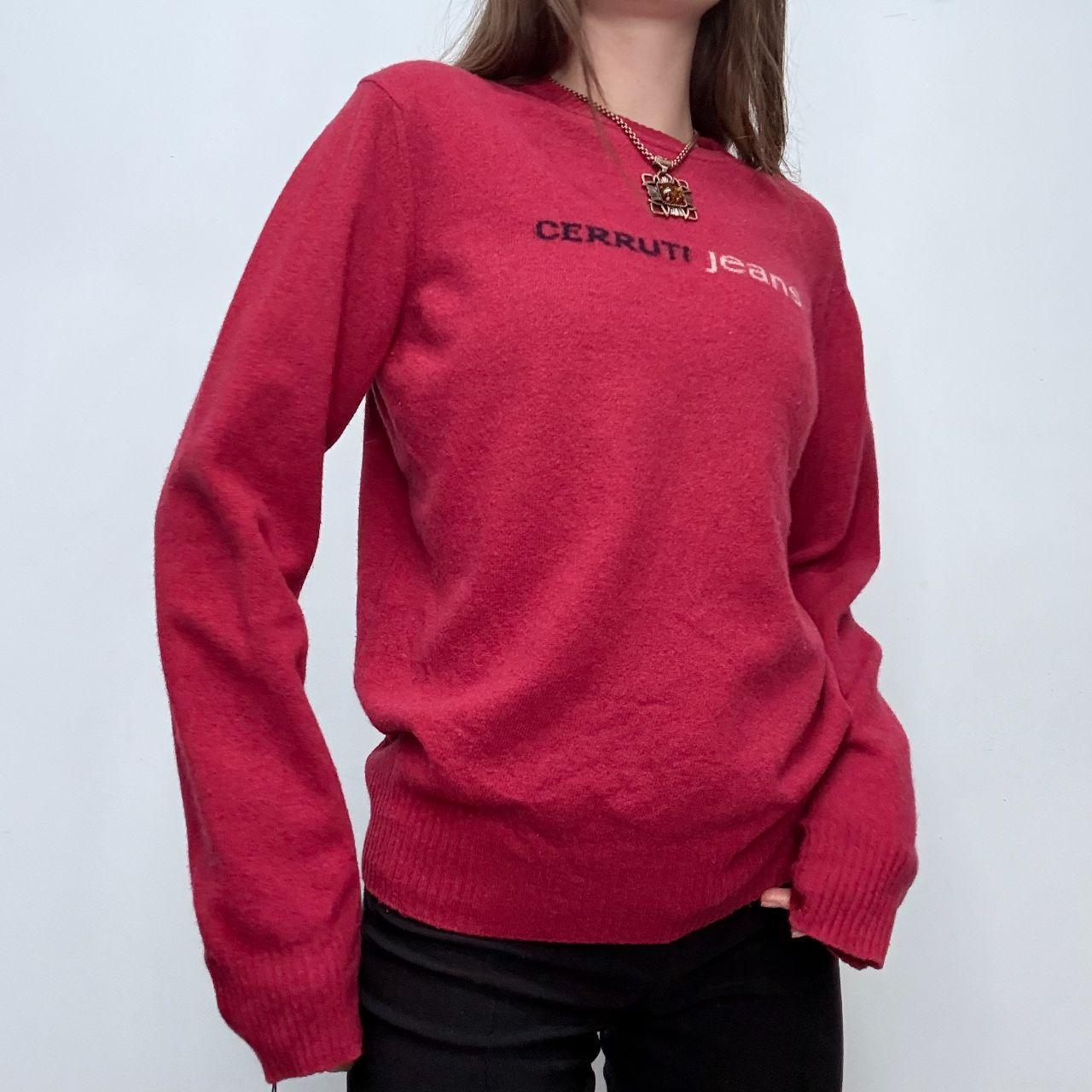 Pink salmon oversized wool knitted jumper