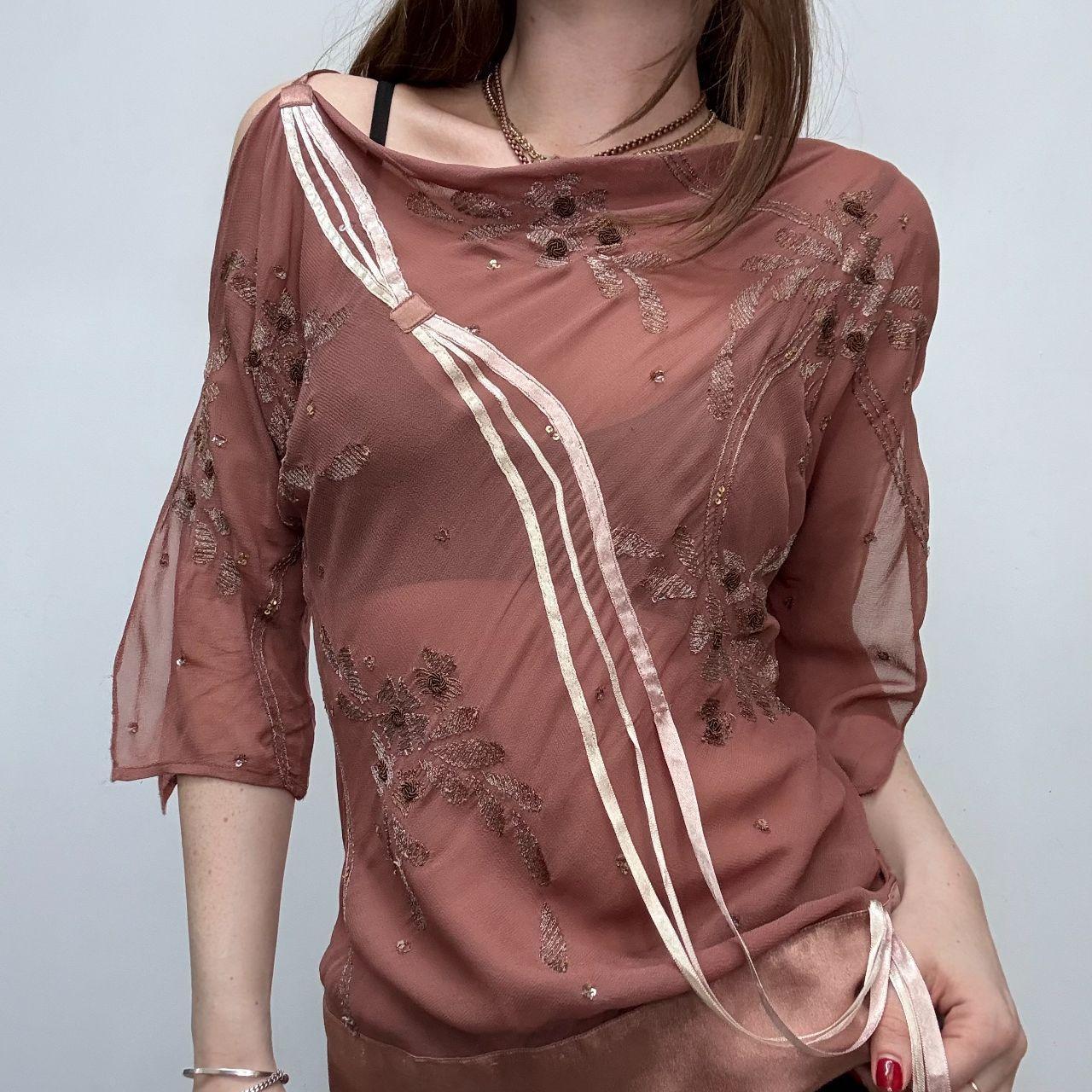 Flutter sheer embroidered fairy shirt