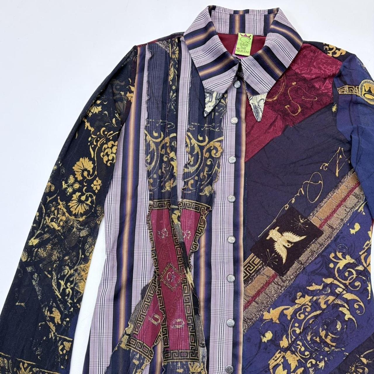 Paisley flared Save The Queen shirt