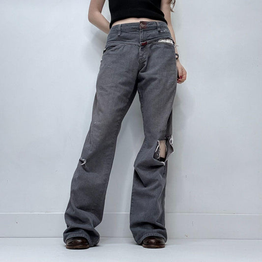 Marithe francois Girbaud distressed grunge jeans