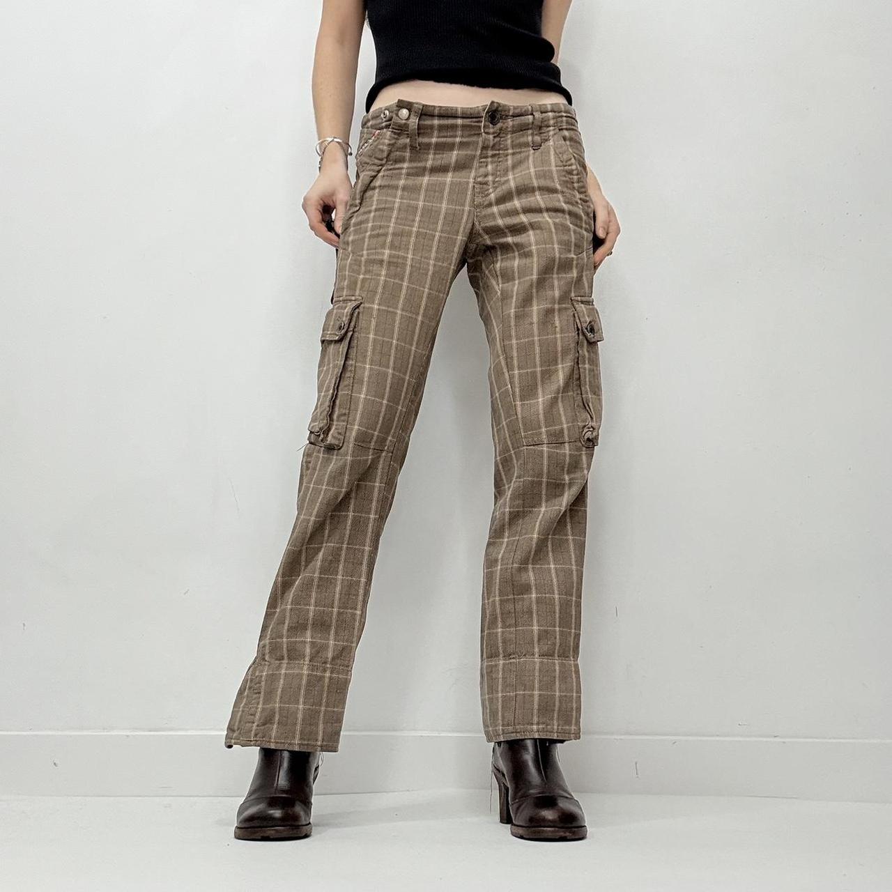 Pinstripe diesel low rise trousers