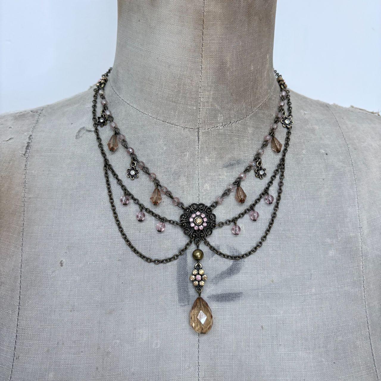 Gothic grunge draped necklace