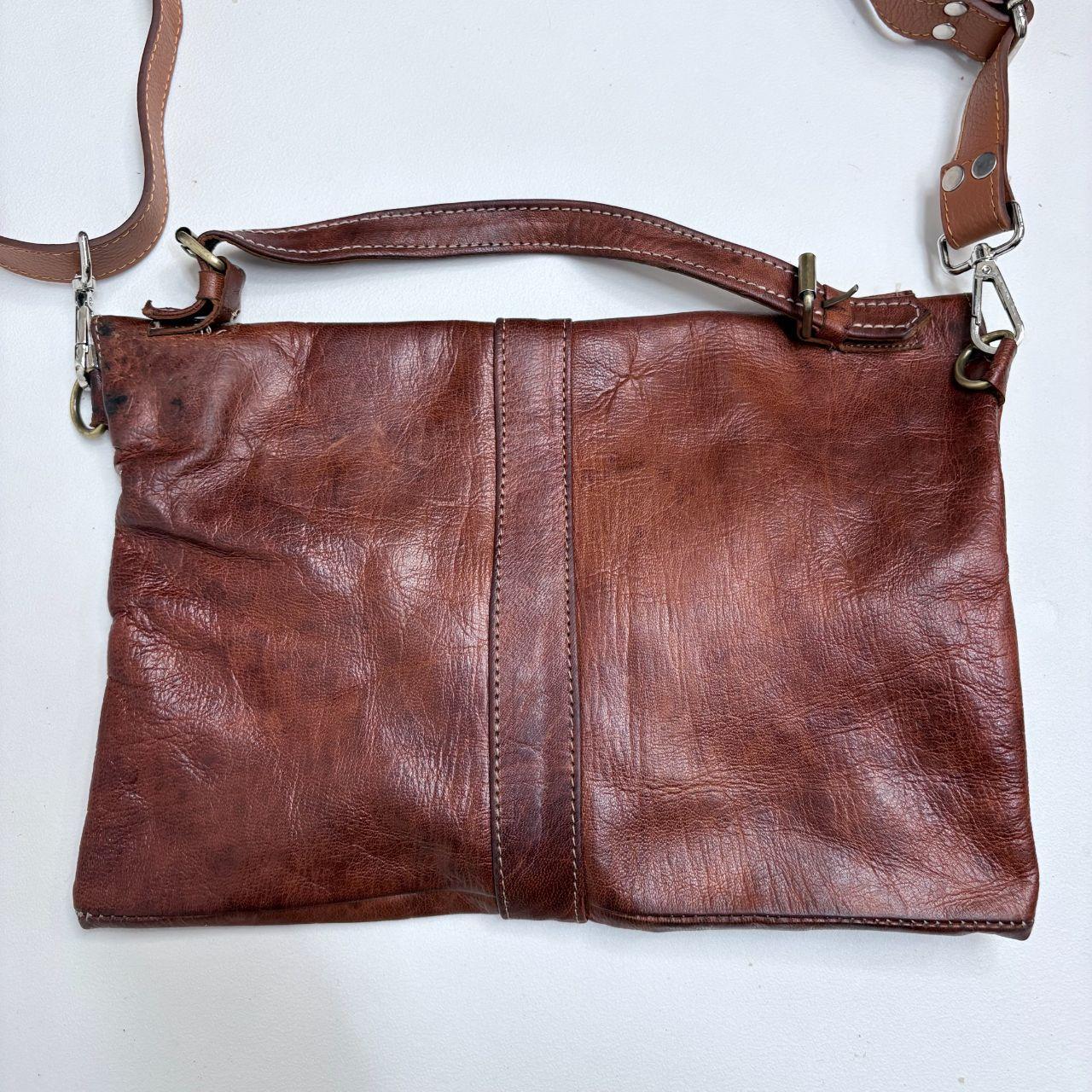 Tan leather studded boho bag