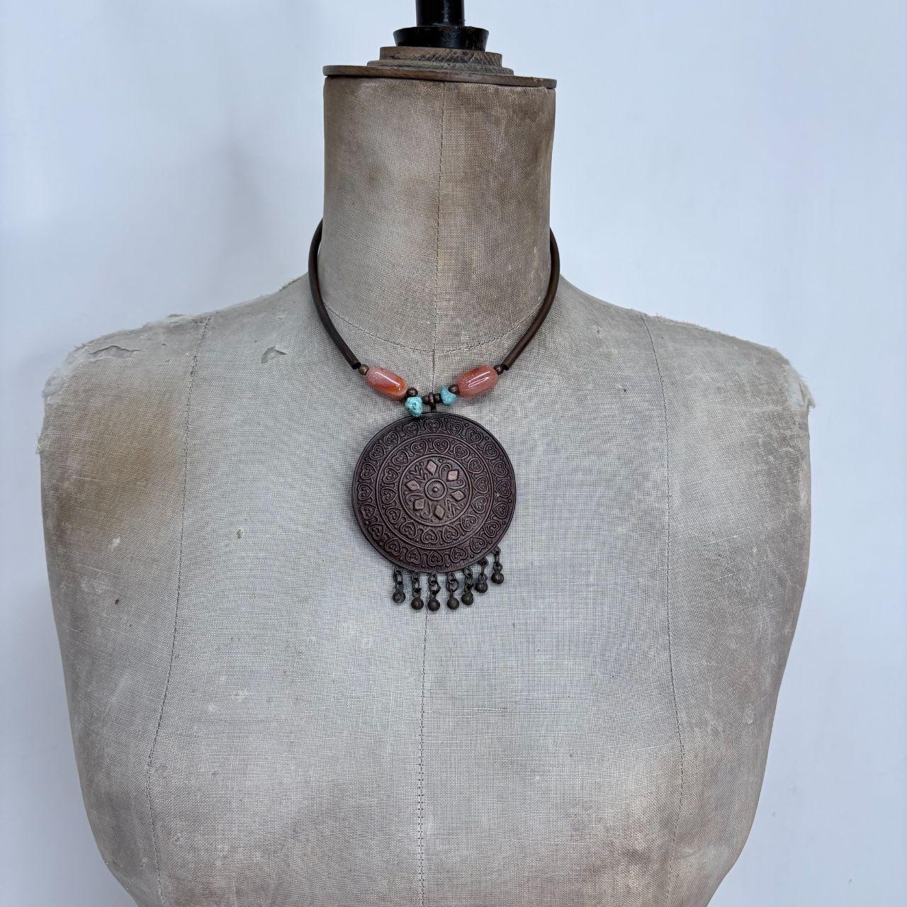Chunky boho metal necklace