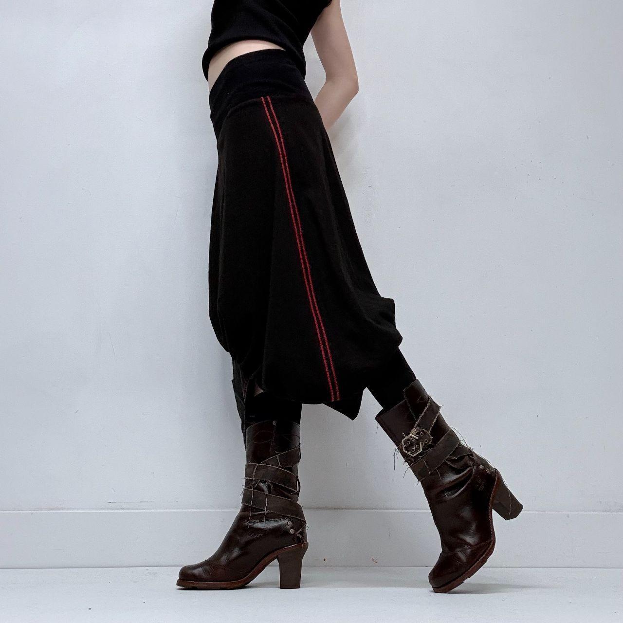 Black pinstripe puff cop copine skirt