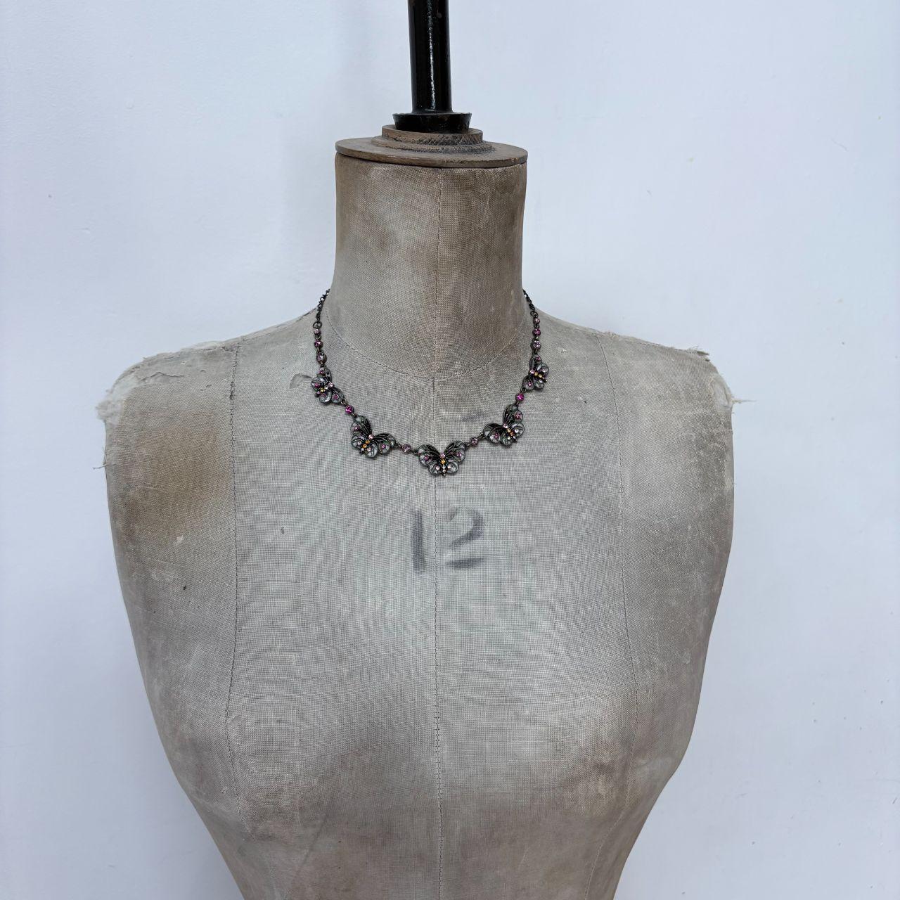 Flower butterfly y2k necklace
