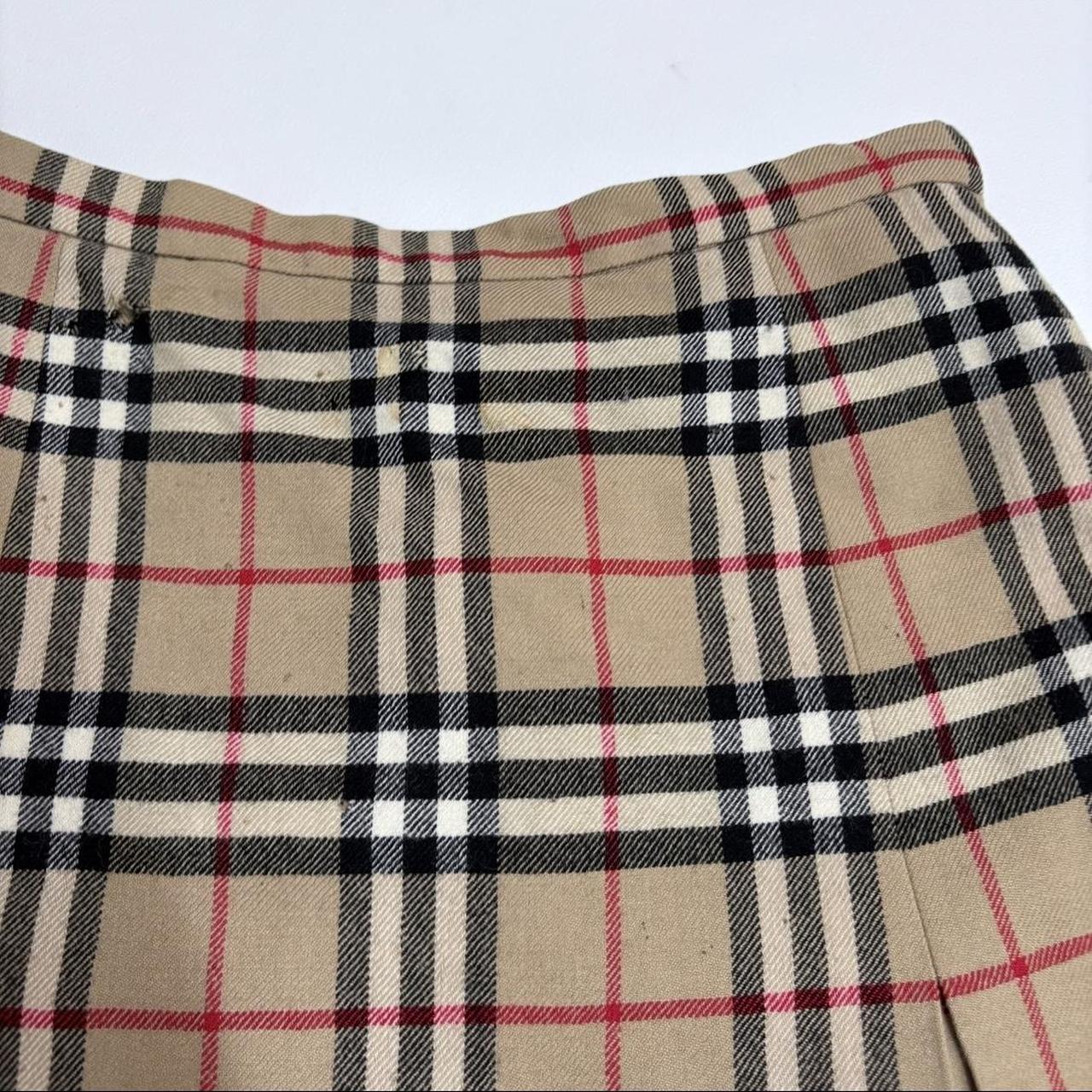 Burberry nova checked pleated skirt