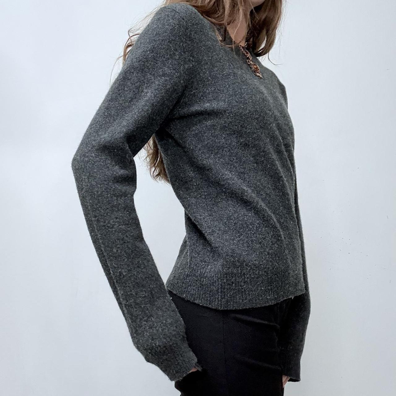 Grey wool knitted jumper