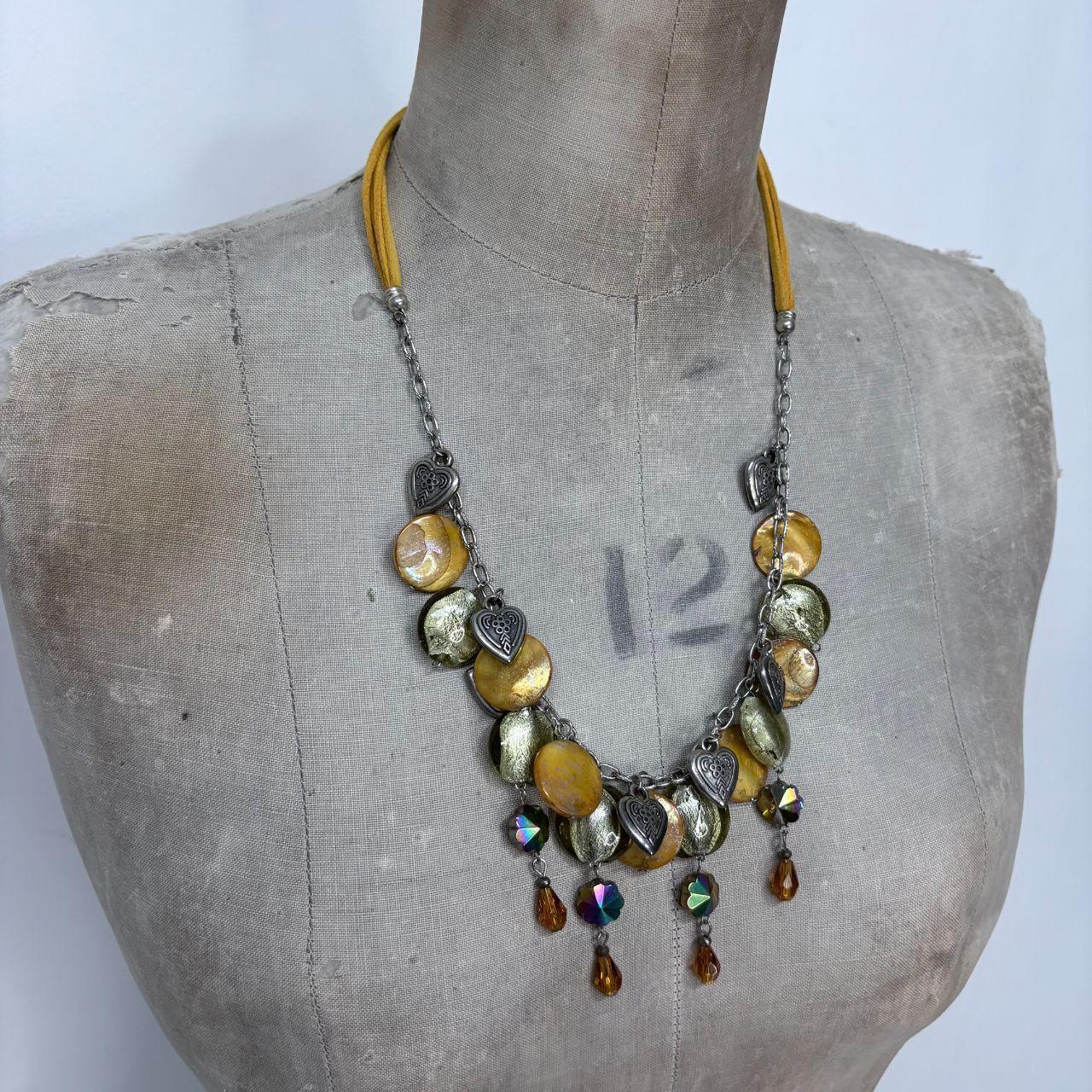 Coin mother of pearl boho summer necklace