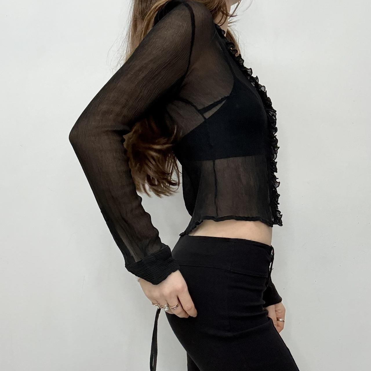 Sheer crinkle silk shirt