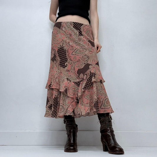 Sheer ruffle asymmetric fairy skirt