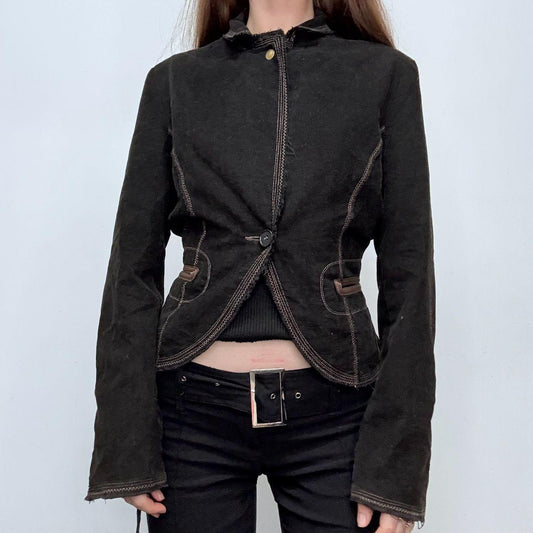 Black high neck grunge jacket