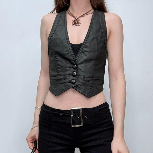 Cropped fitted waistcoat vest