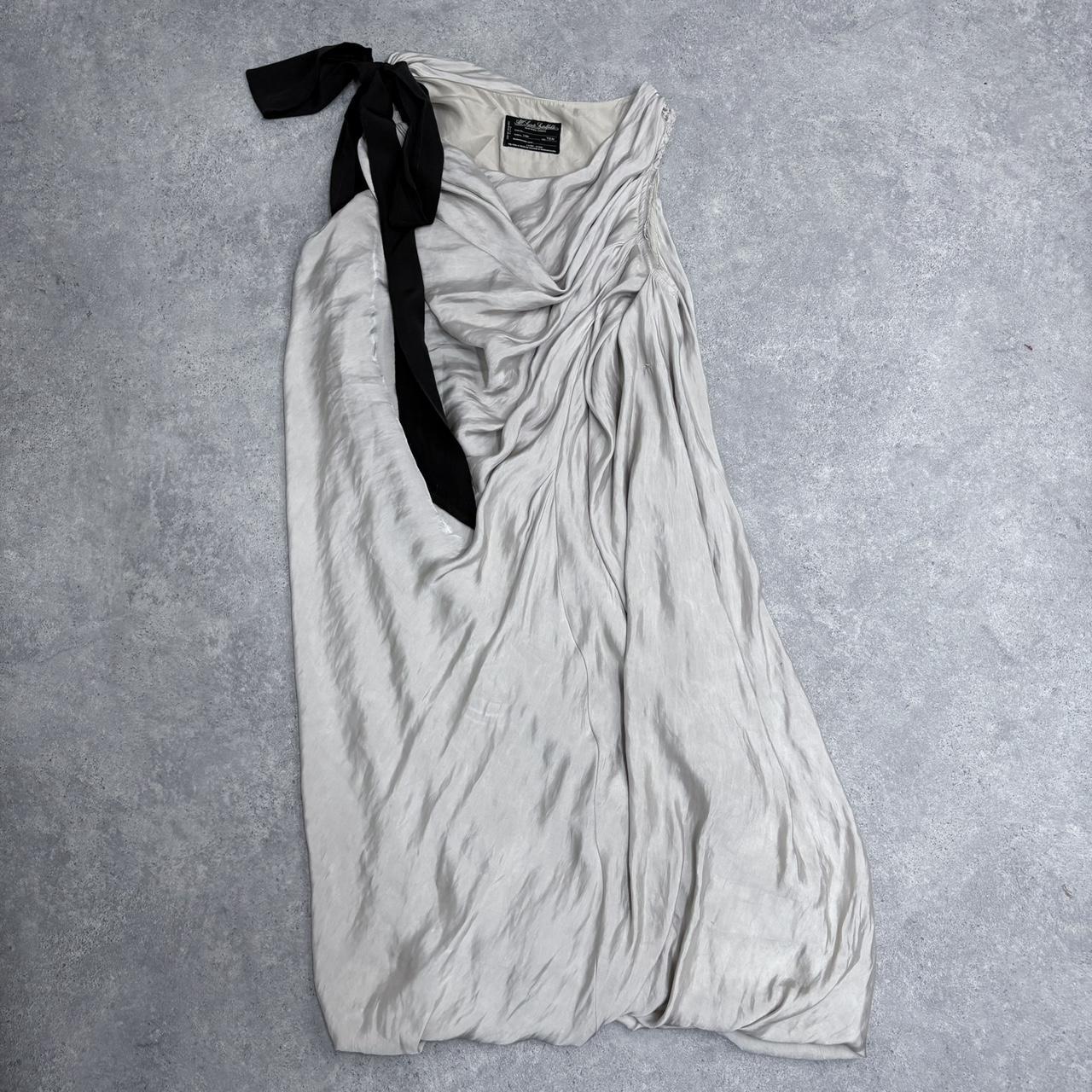 Draped slouchy silk dress