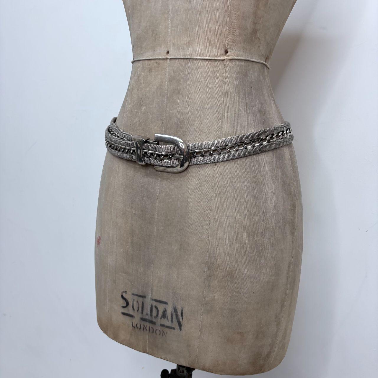 Silver chainmail belt