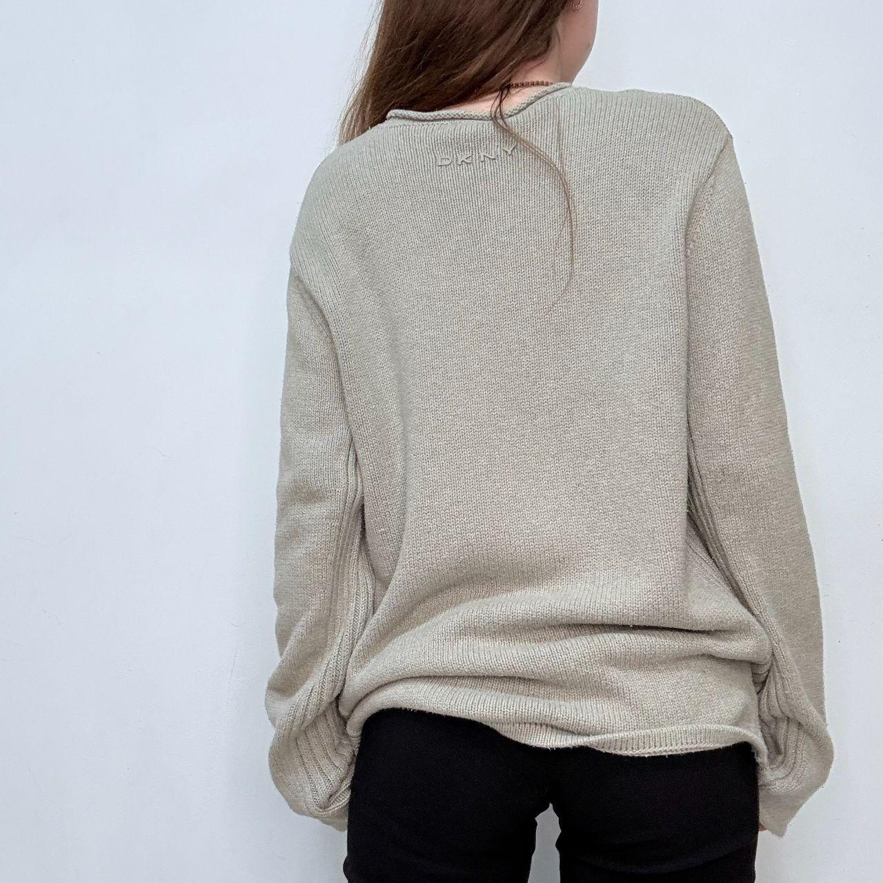 Chunky knitted slouchy jumper