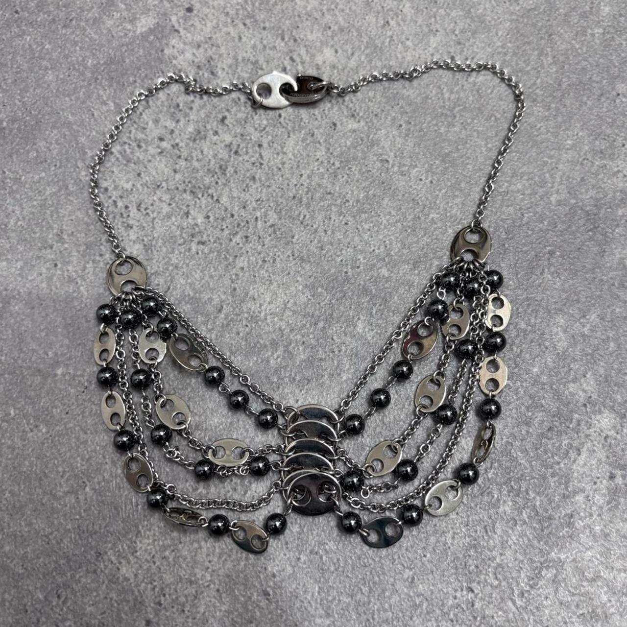 Draped metal Paco Rabanne necklace