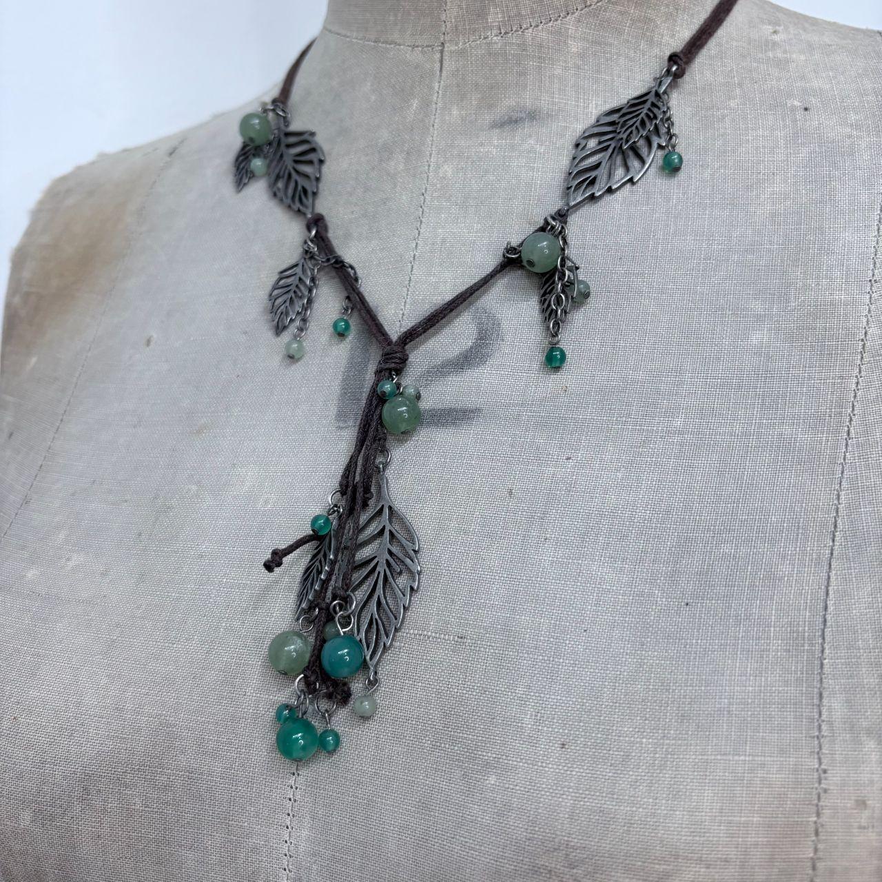 Boho fairy leaf necklace
