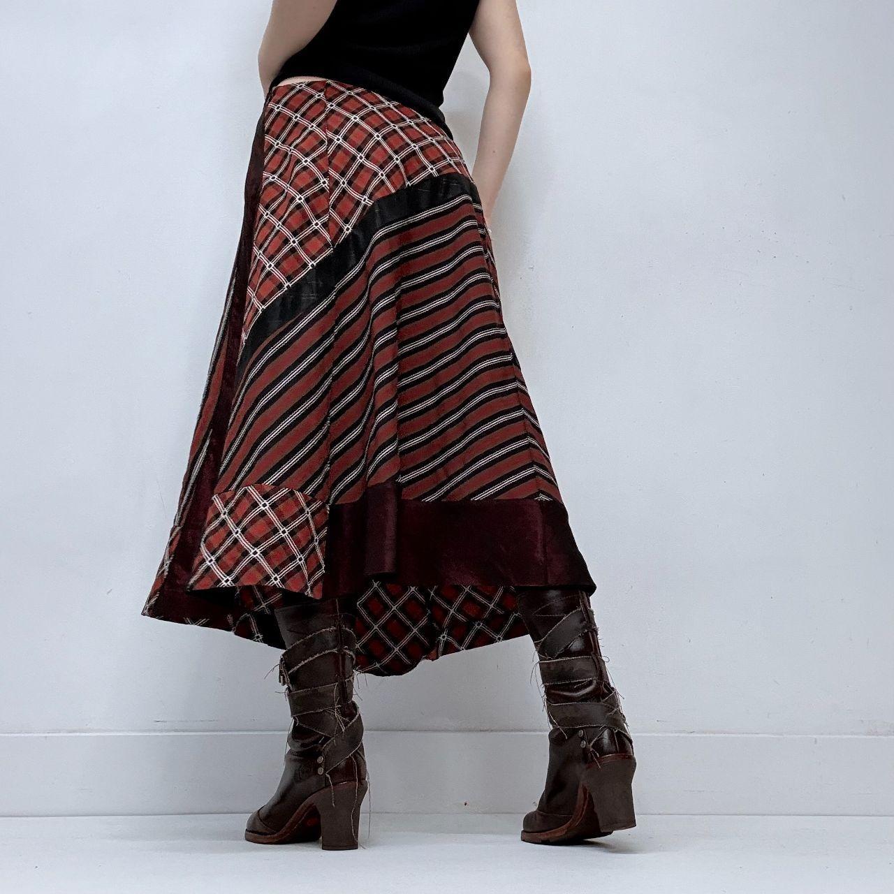 Asymmetric pinstripe kenzo skirt