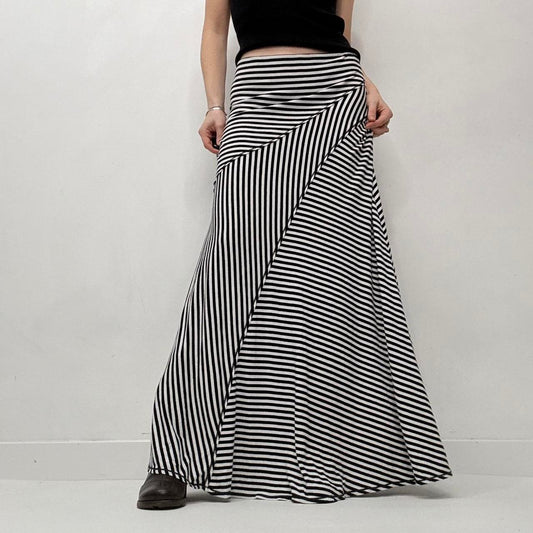 Striped jersey maxi skirt