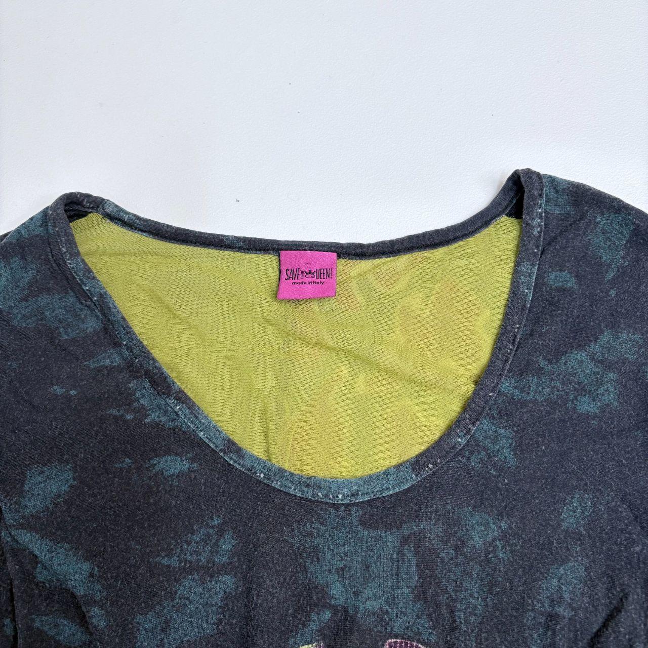 Graphic slouchy printed Save The Queen shirt