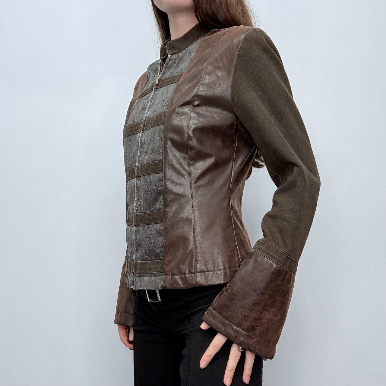 Military grunge flared jacket