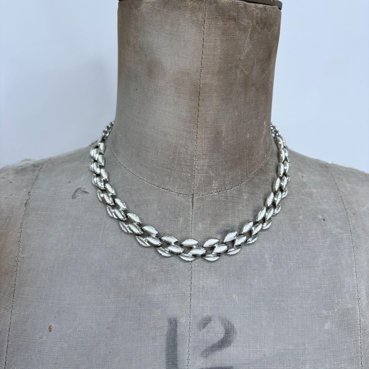 Chunky silver chain necklace