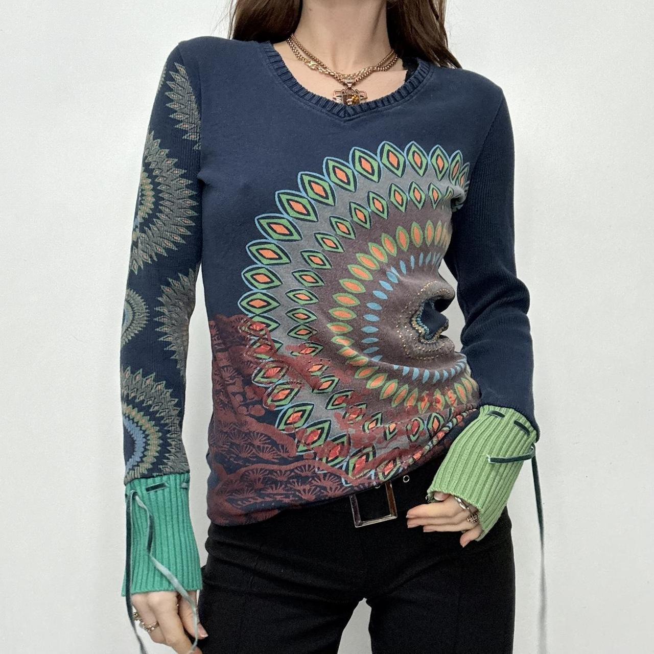 Graphic desigual paisley print jumper