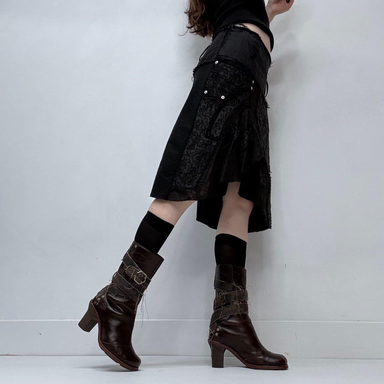 Black asymmetric grunge fairy skirt