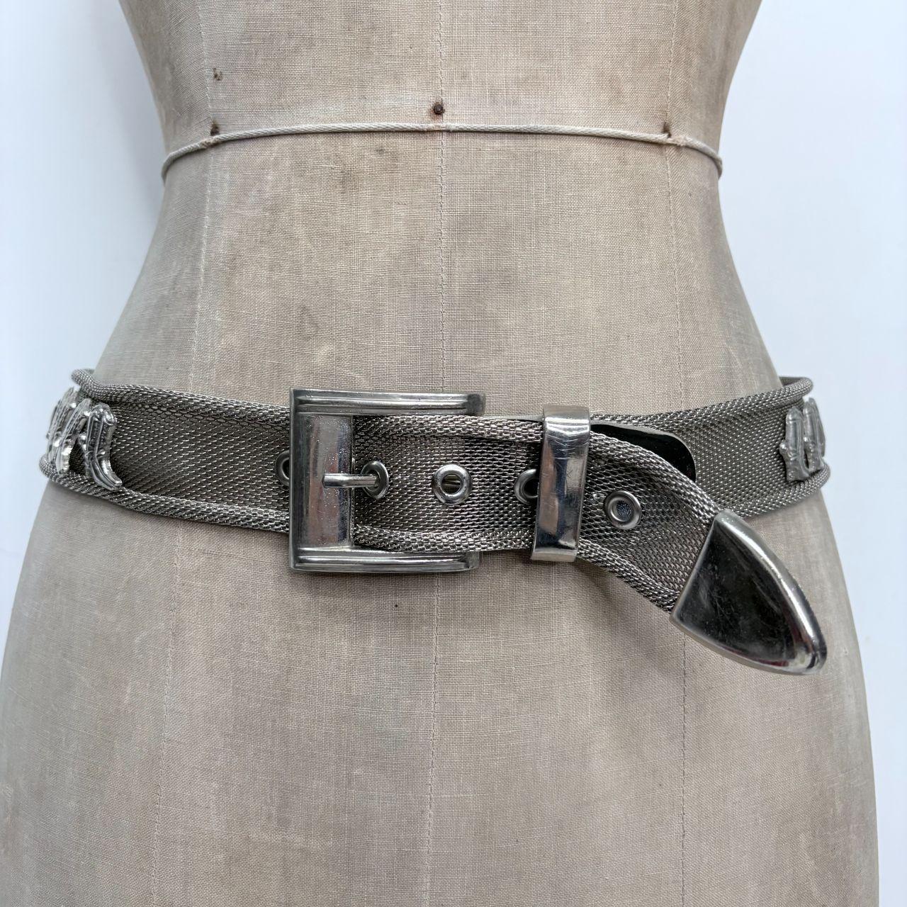 Western metal cowgirl silver belt