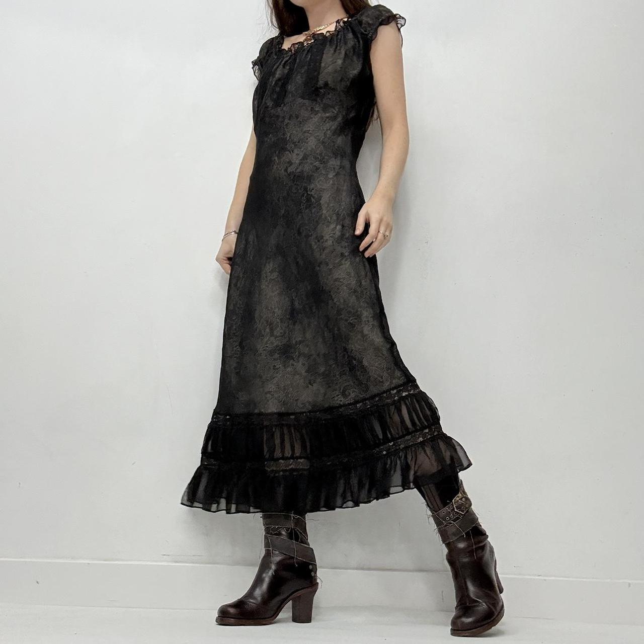 Black lace gothic grunge dress