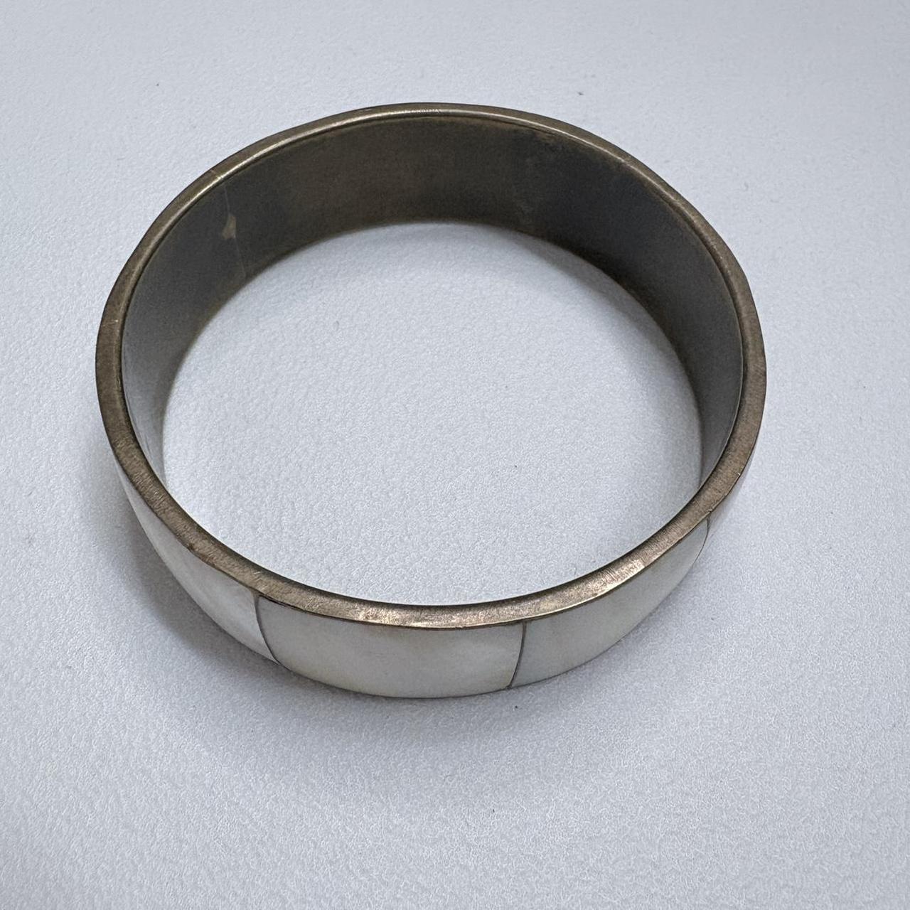 Chunky mother of pearl bangle Bracelet