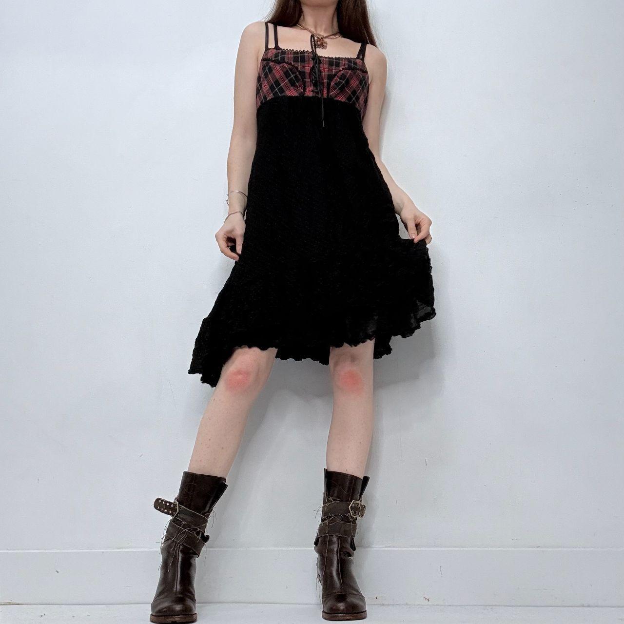 Cop copine tartan grunge dress