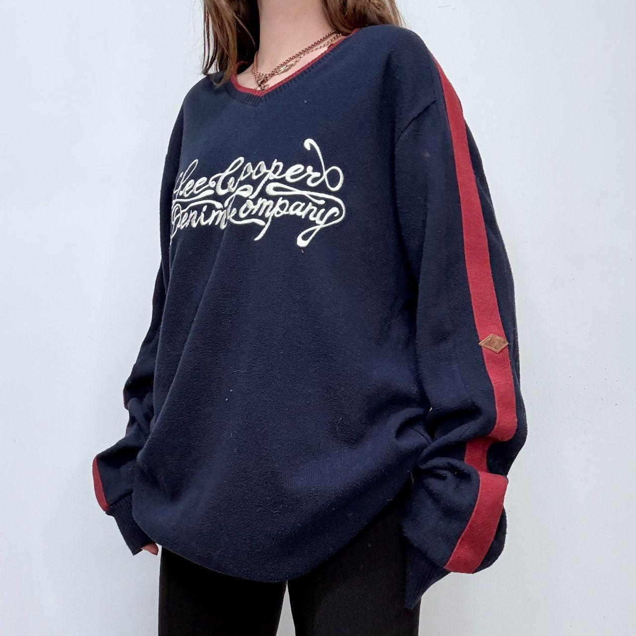 Oversized knitted embroidered jumper