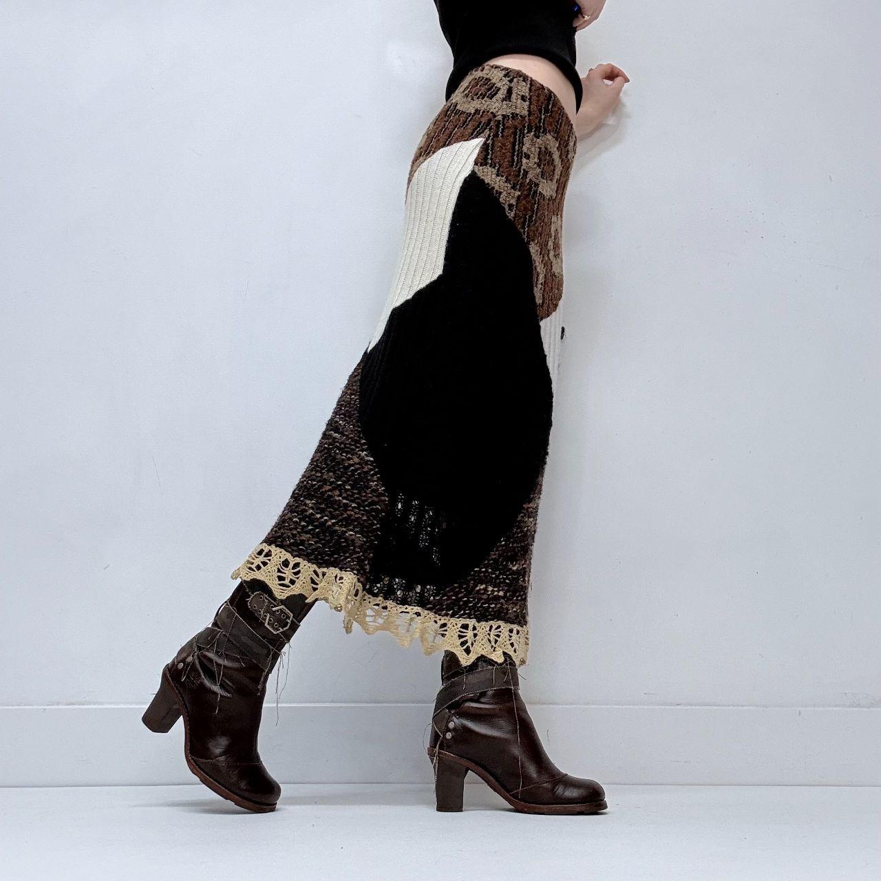 Knitted patchwork fairy skirt