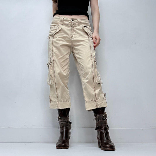 Tan utility Cavalli capri pants