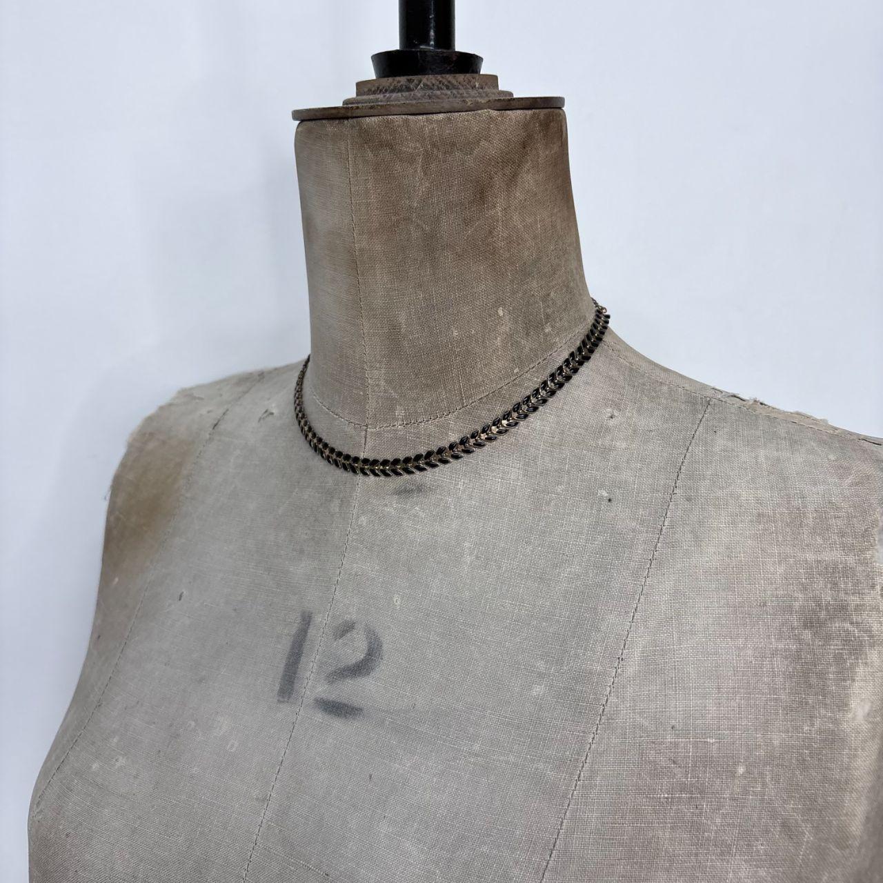 Black chain link necklace