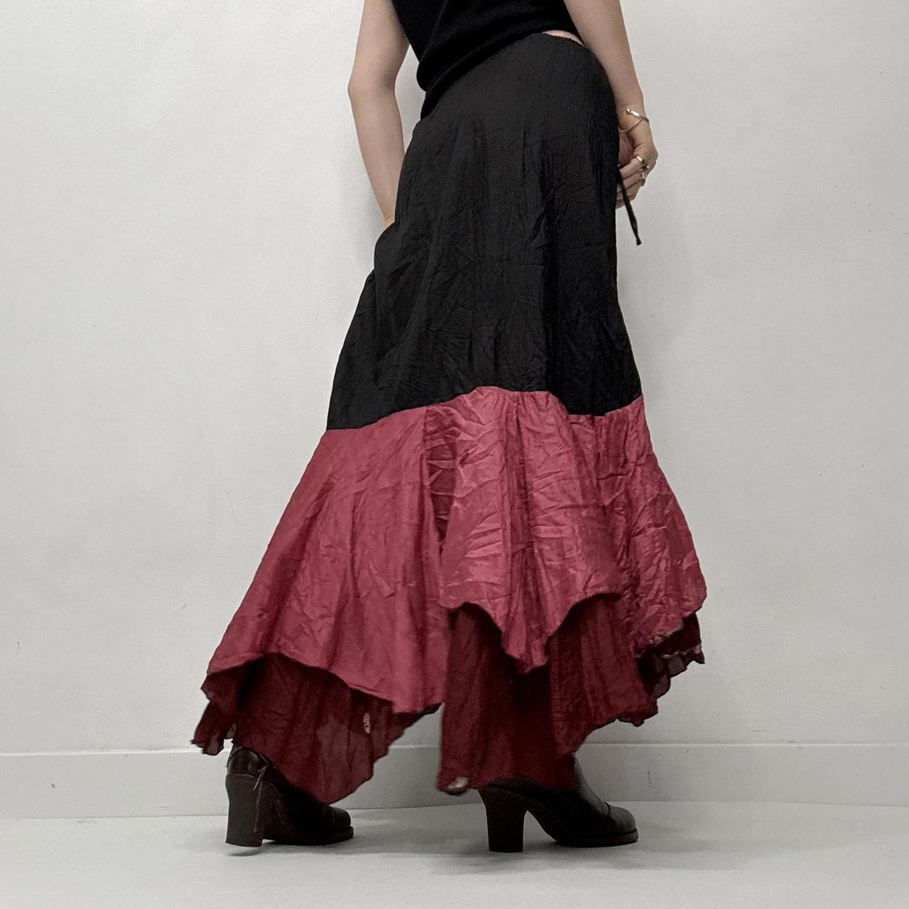 Crinkle silk flared fairy skirt
